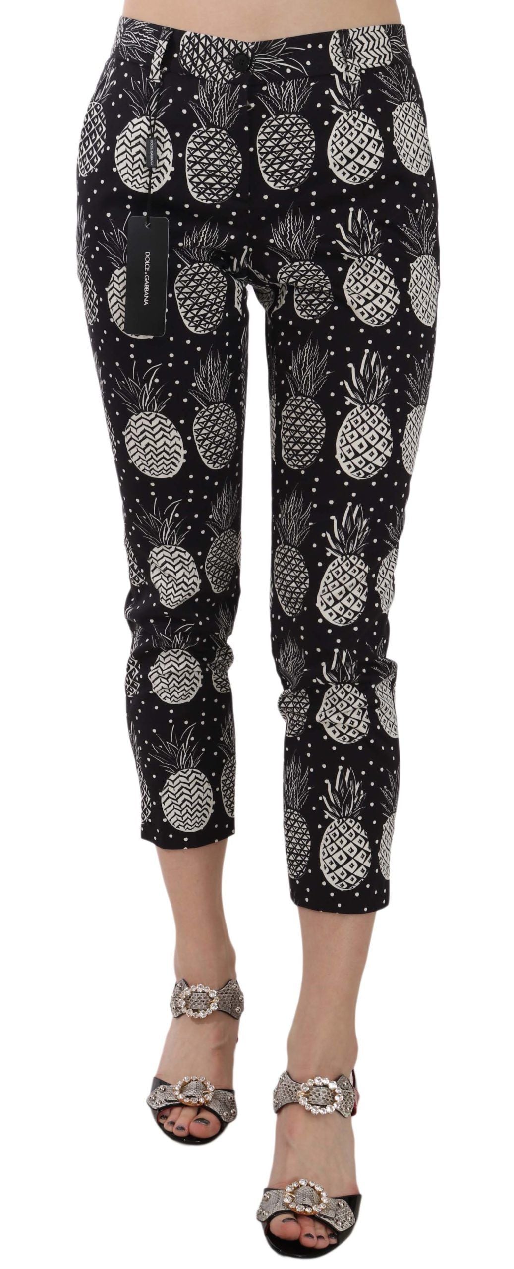 Dolce & Gabbana Black Cropped Pants for Women