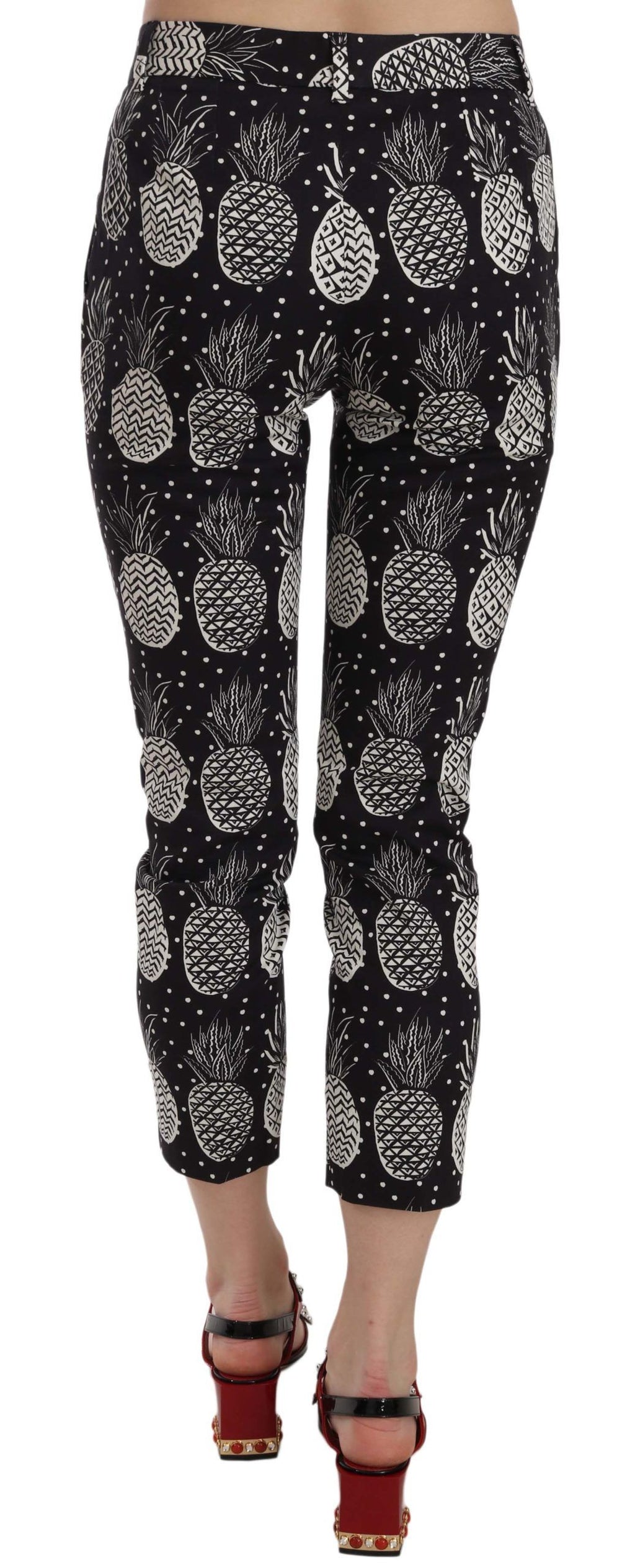 Dolce & Gabbana Black Cropped Pants for Women side view