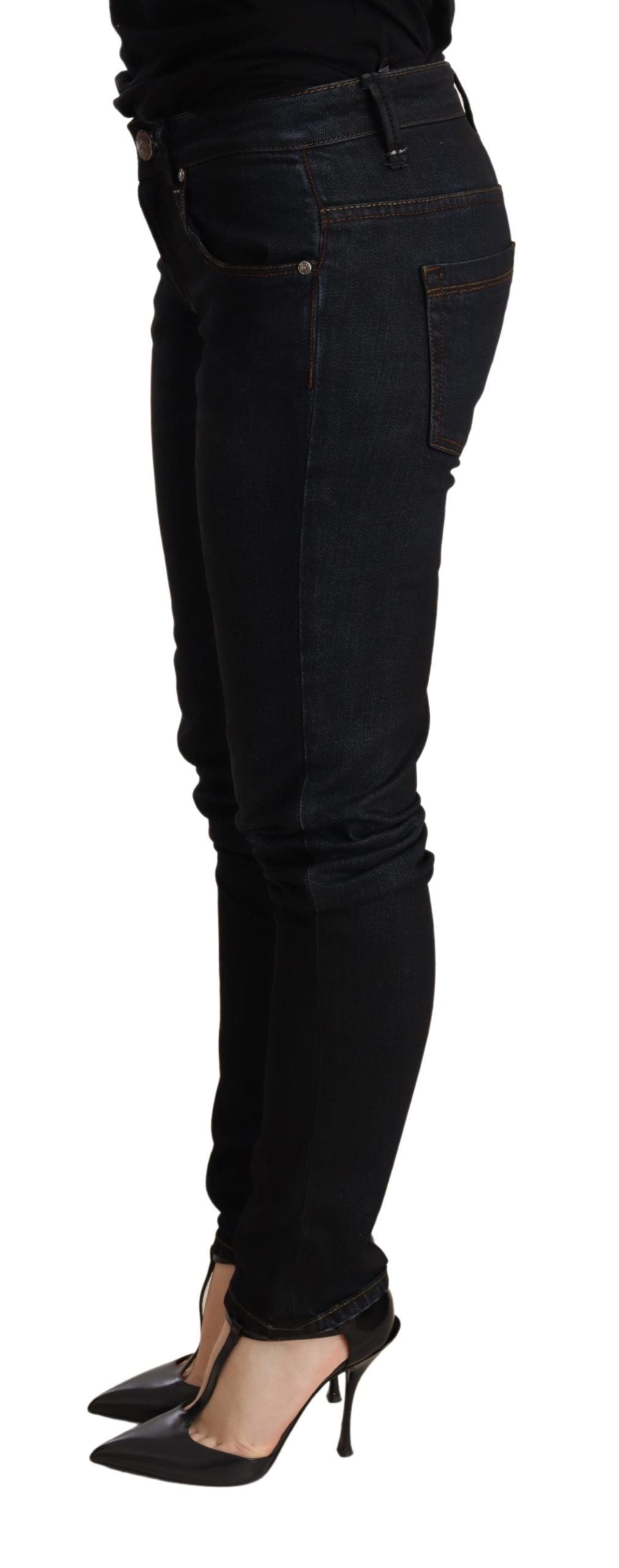 Acht Blue Skinny Jeans for Women alternate view