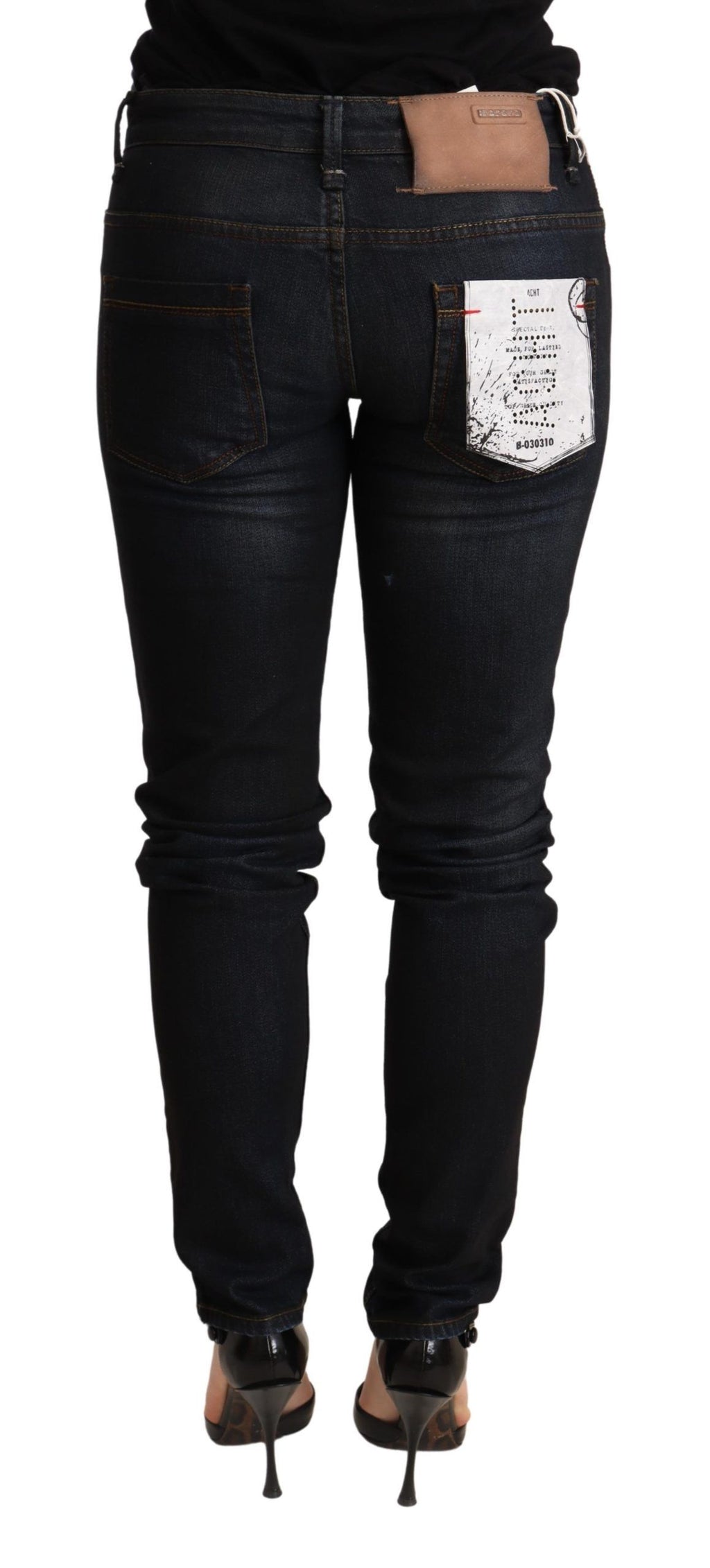 Acht Blue Skinny Jeans for Women detail view