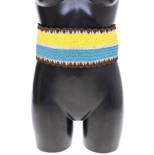 Dolce & Gabbana Yellow High Waist Belts for Men