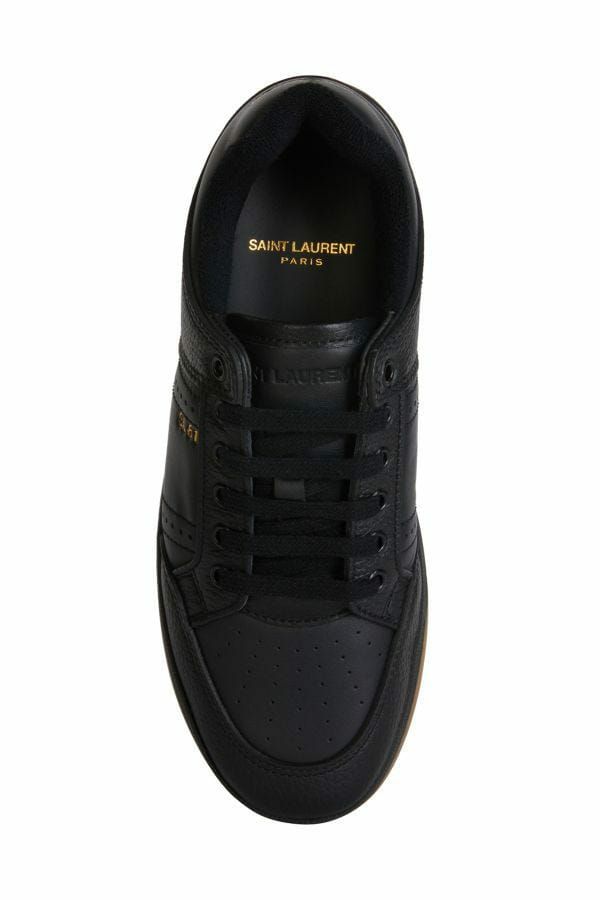 Saint Laurent Black Low Top Sneakers for Men side view