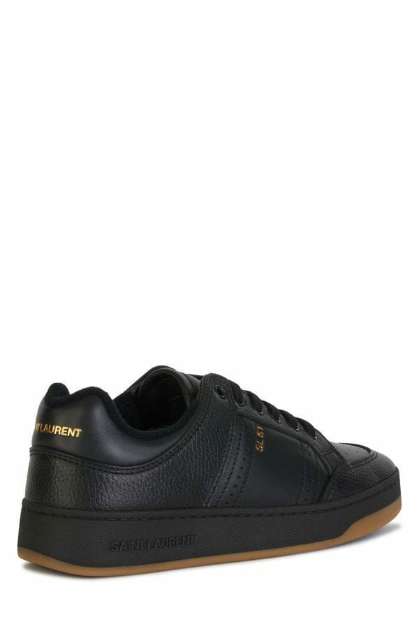 Saint Laurent Black Low Top Sneakers for Men detail view