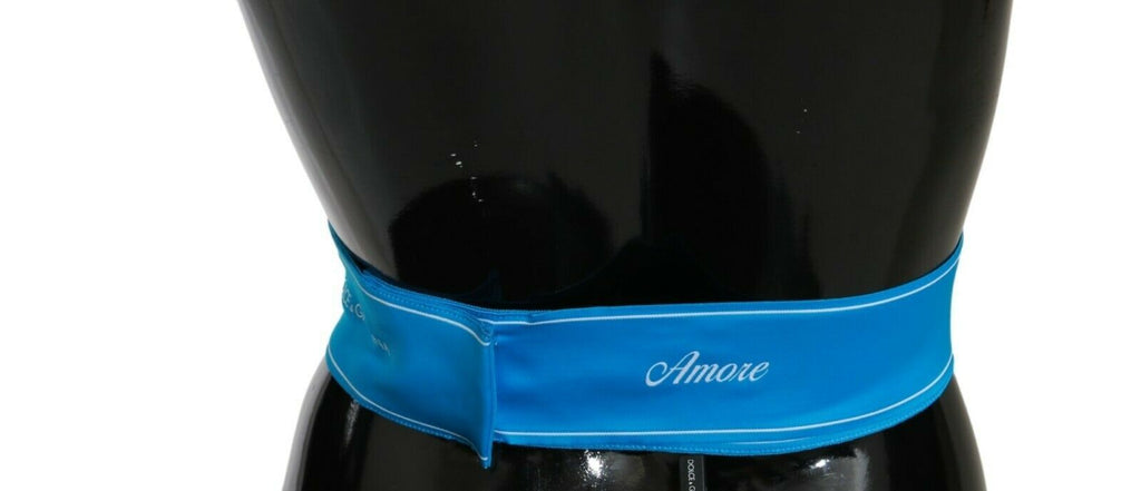 Dolce & Gabbana Blue High Waist Belts for Women side view