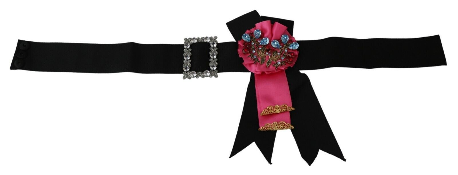 Dolce & Gabbana Black High Waist Belts for Women side view