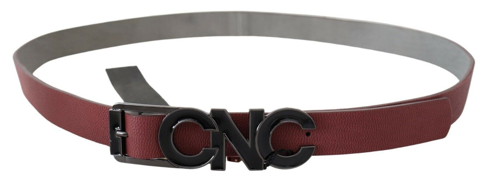 Ceinture de mode en cuir fin marron avec logo Costume National