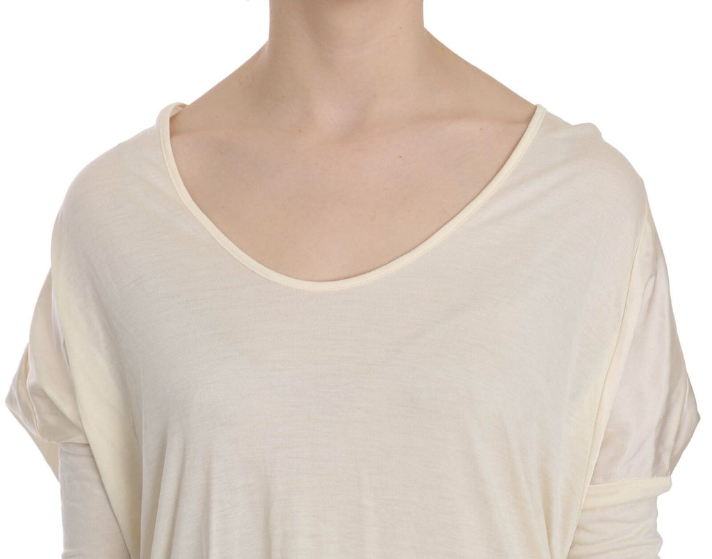 Robe genoux col rond crème Costume National