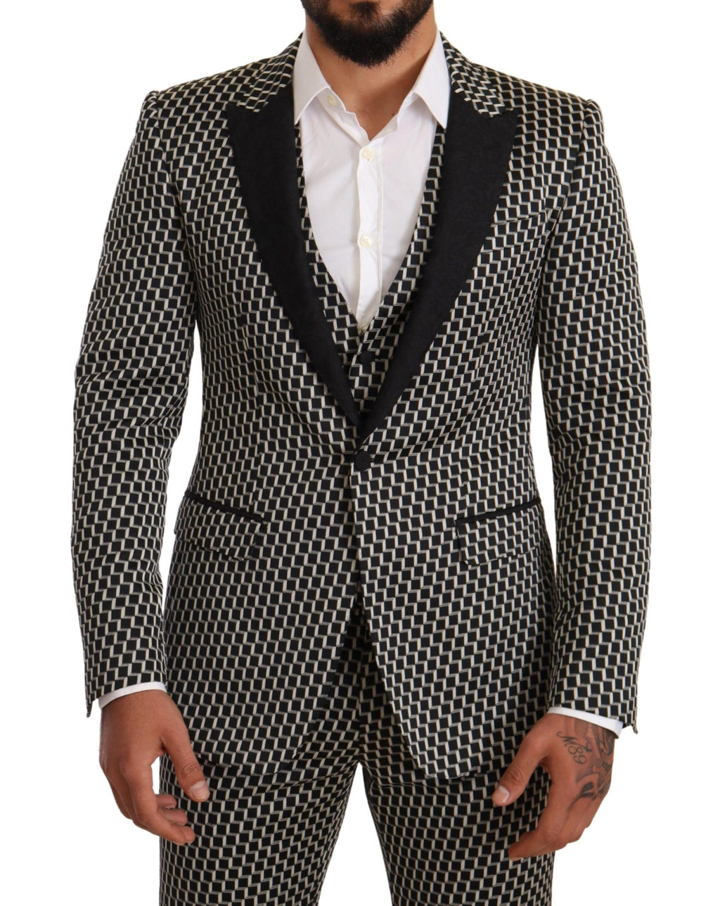 Dolce & Gabbana Black Three Piece Suits for Men additional view