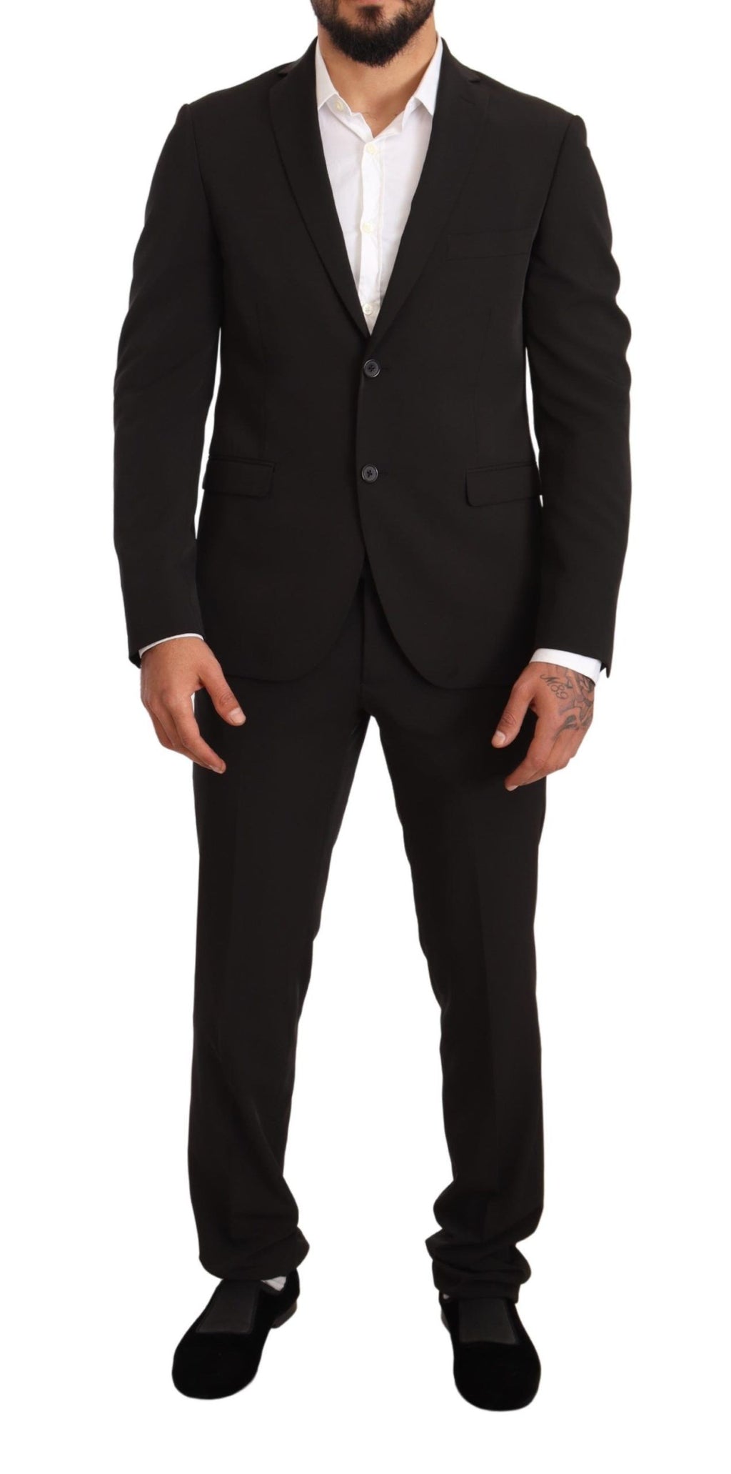 Domenico Tagliente Black Two Piece Suits for Men