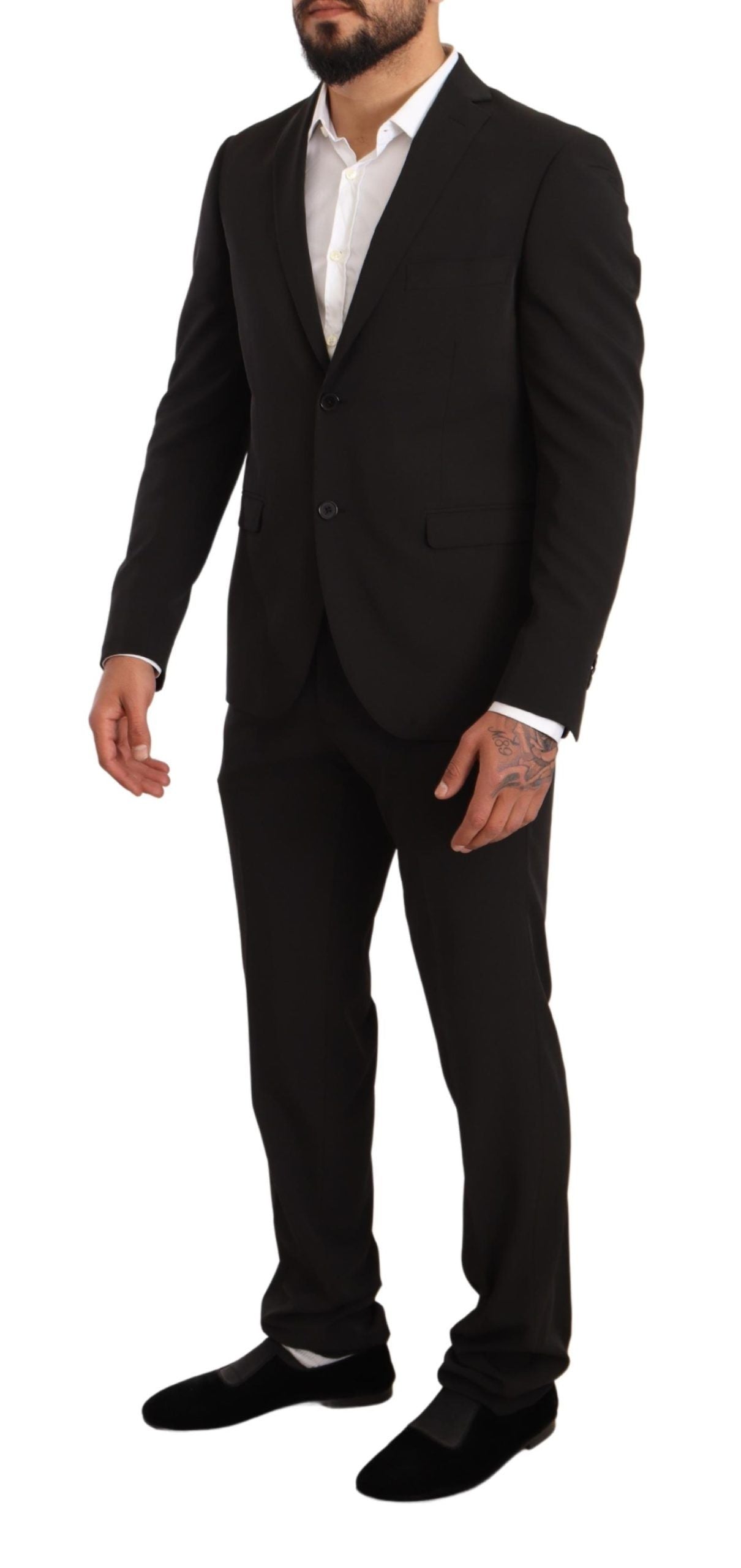 Domenico Tagliente Black Two Piece Suits for Men additional view