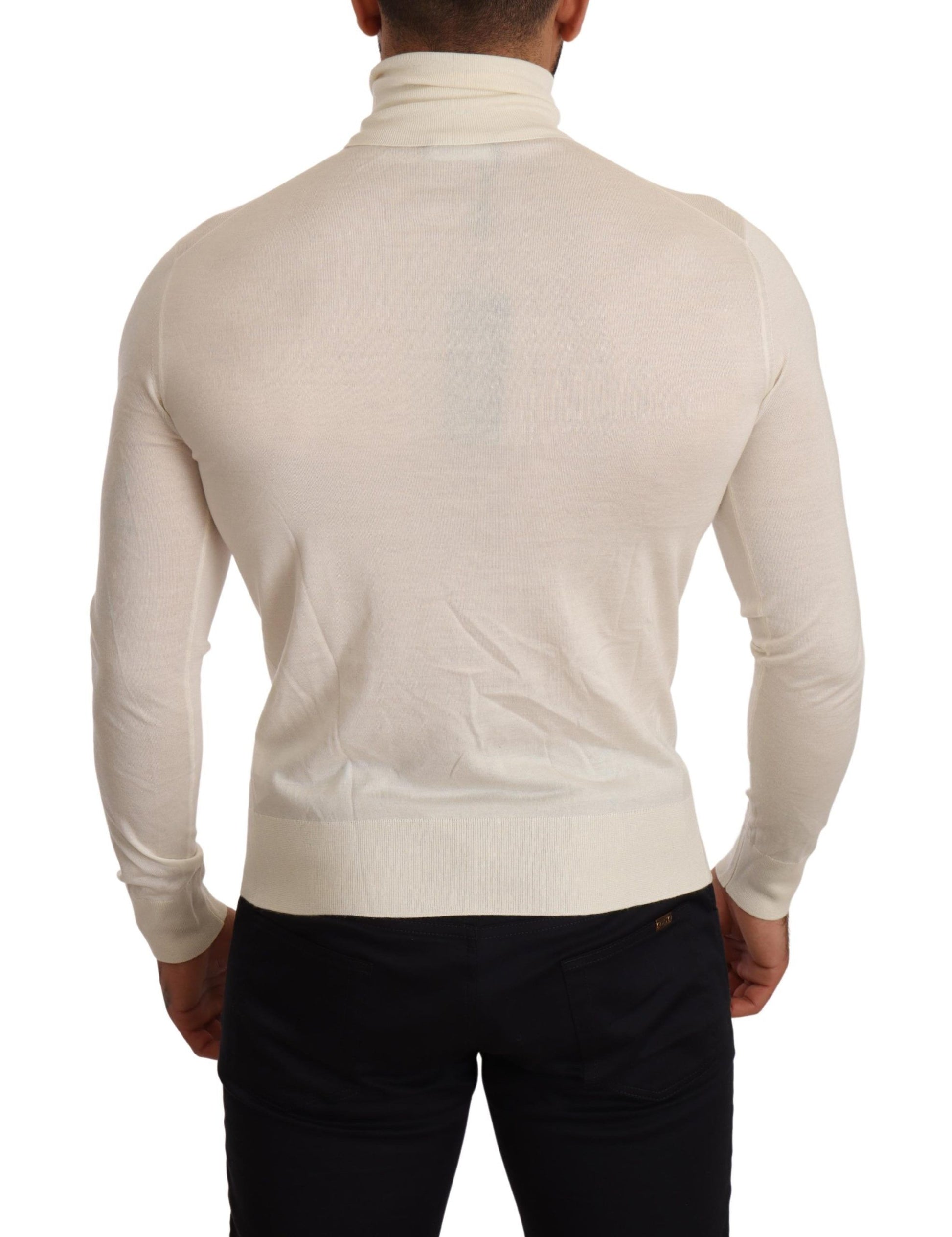 Dolce & Gabbana White Turtleneck for Men detail view