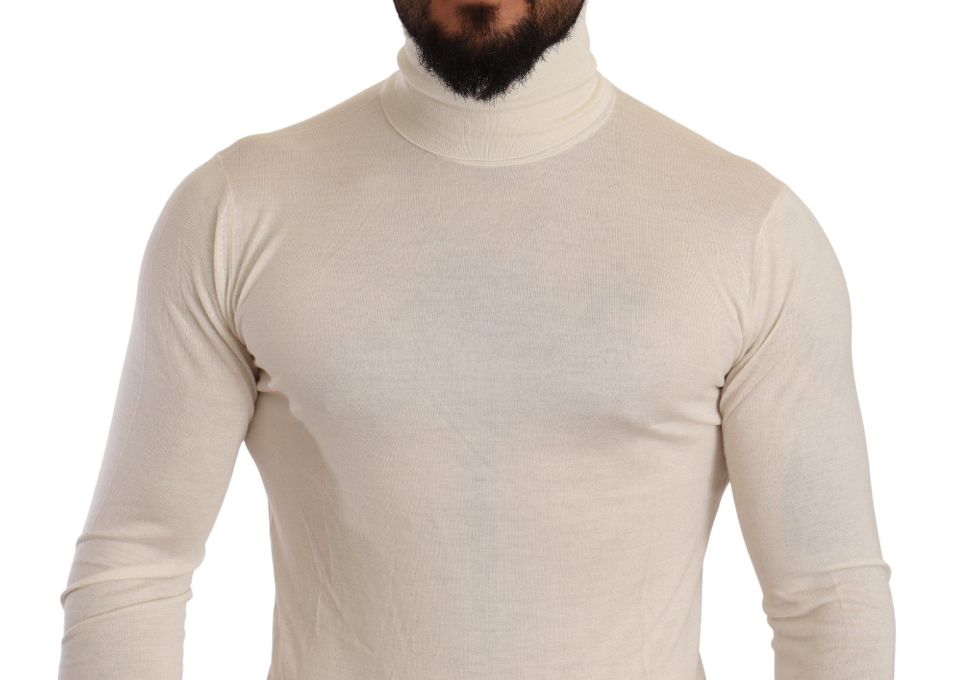 Dolce & Gabbana White Turtleneck for Men side view