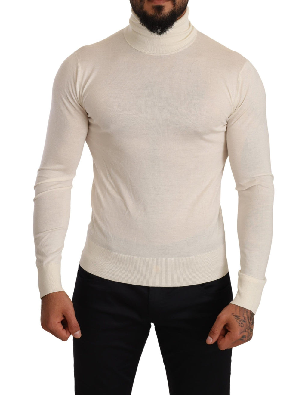 Dolce & Gabbana White Turtleneck for Men