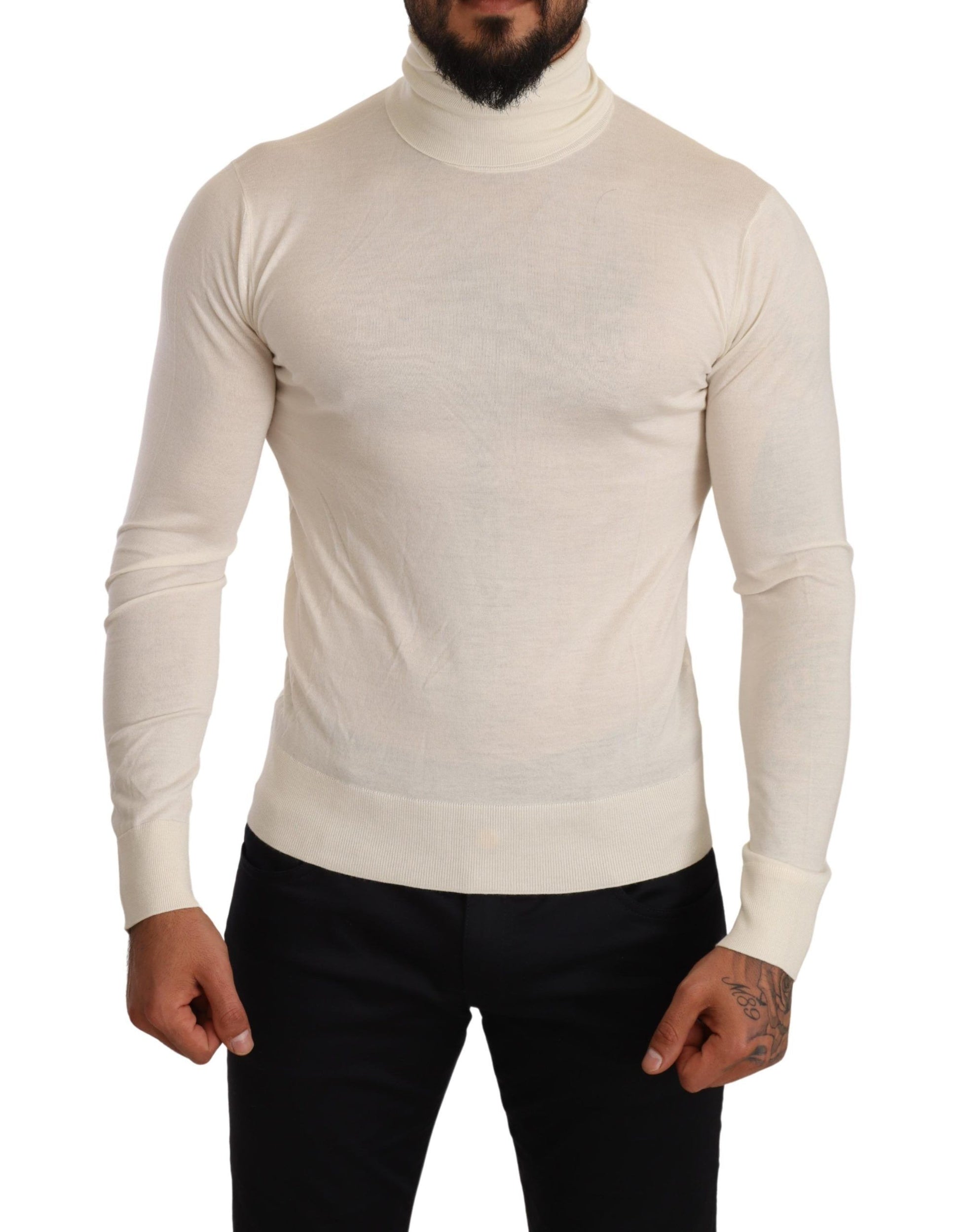 Dolce & Gabbana White Turtleneck for Men