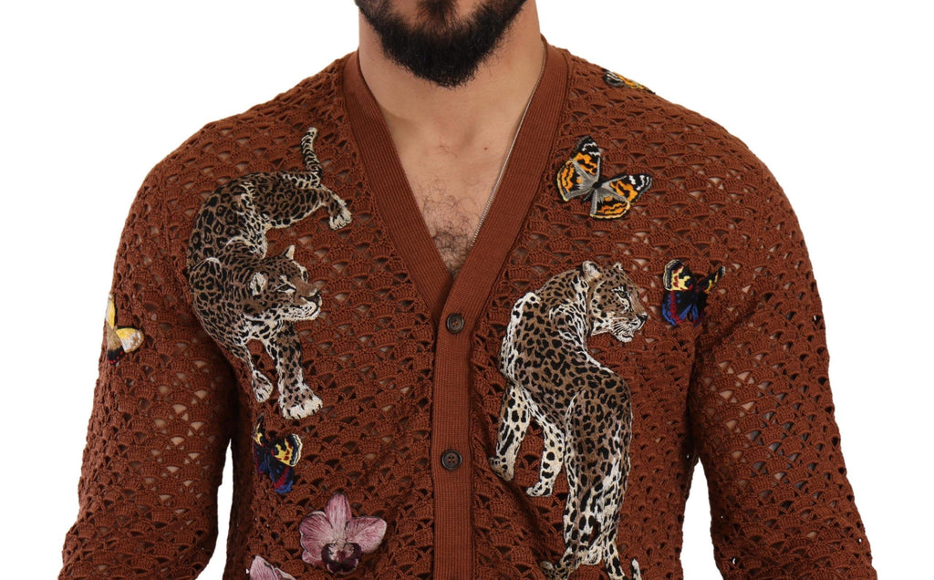 Dolce & Gabbana Brown Cardigan for Men side view