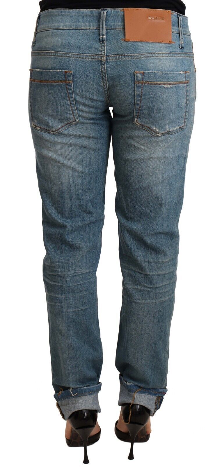 Acht Blue Straight Leg Jeans for Women detail view