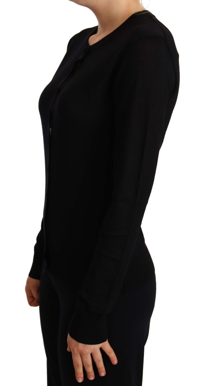Pull Dolce & Gabbana ras du cou noir en laine STAFF