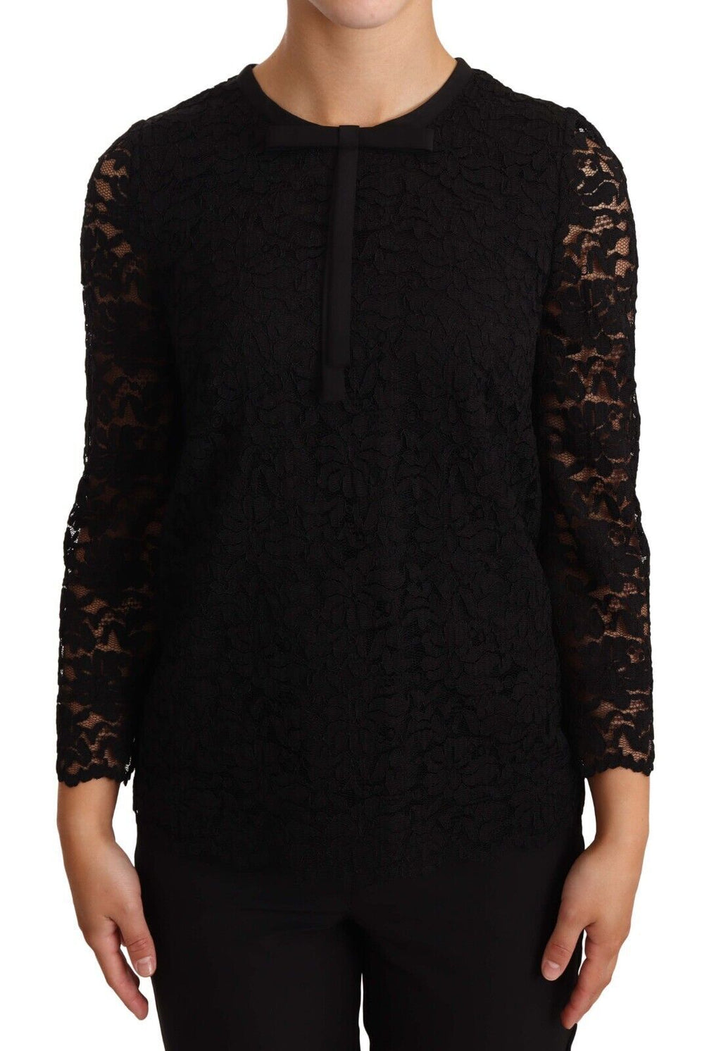 Chemisier Dolce & Gabbana en dentelle florale noire