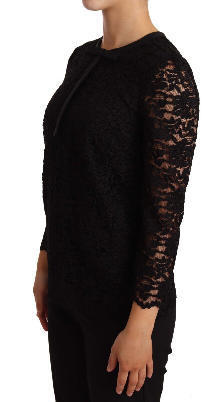 Chemisier Dolce & Gabbana en dentelle florale noire