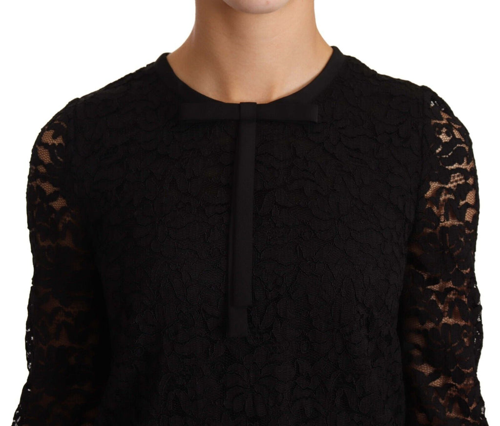 Chemisier Dolce & Gabbana en dentelle florale noire