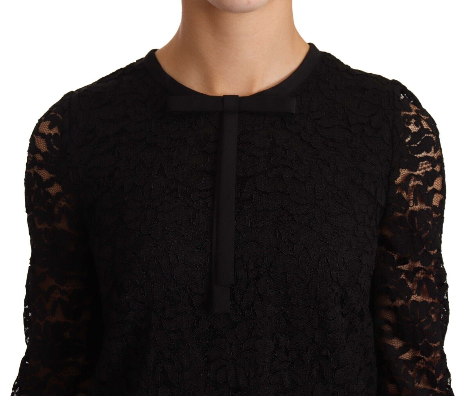 Chemisier Dolce & Gabbana en dentelle florale noire