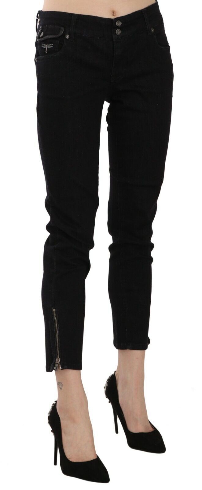 John Galliano Black Cropped Jeans for Women alternate view