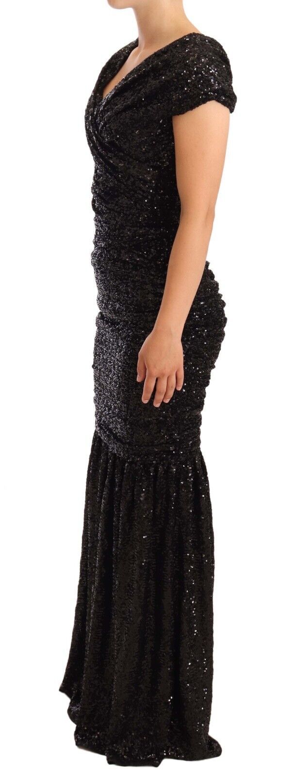 Dolce & Gabbana Black Long Dress for Women side view