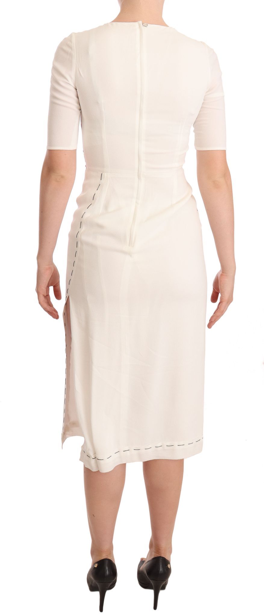 Dolce & Gabbana White Midi Dress for Women detail view