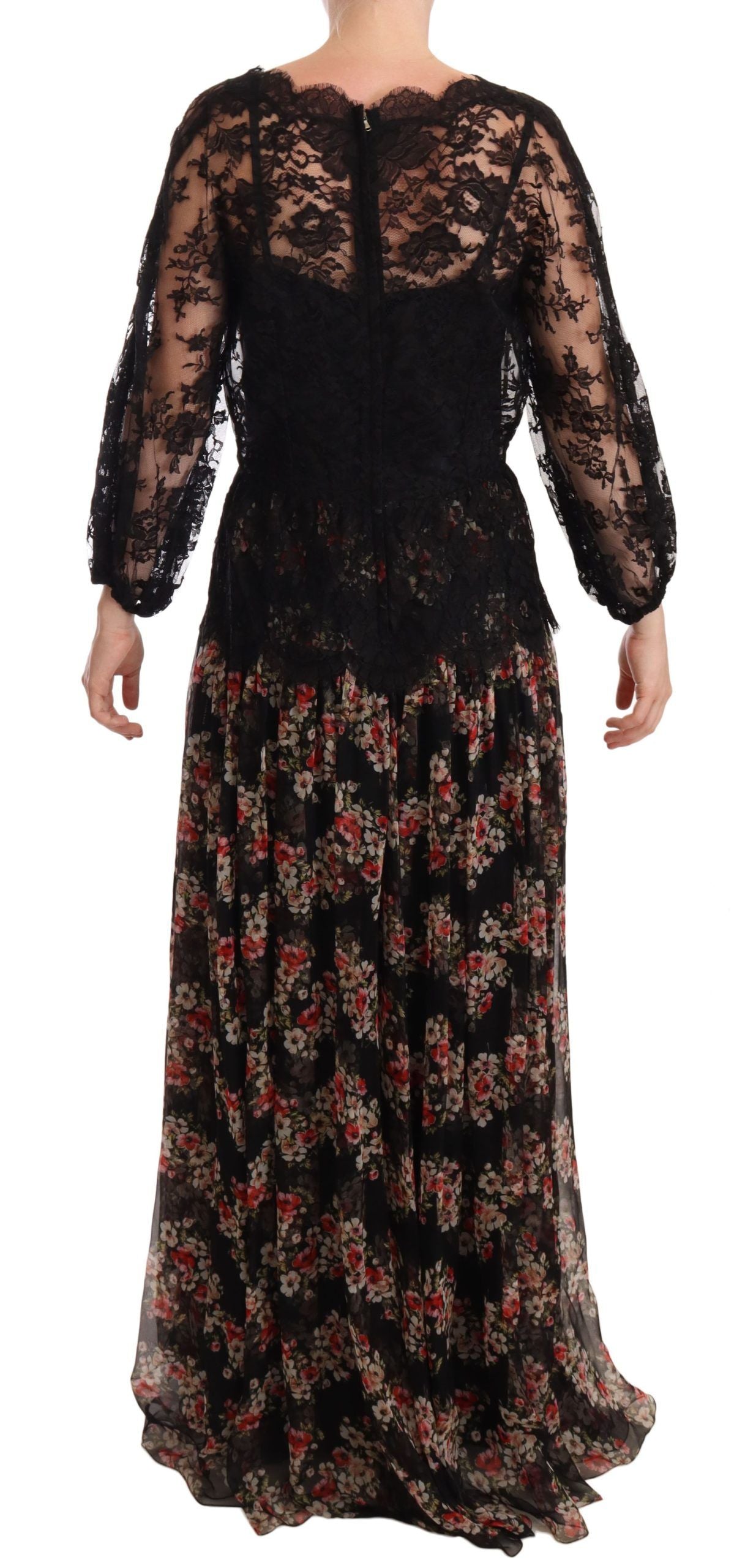 Dolce & Gabbana Black Long Dress for Women detail view