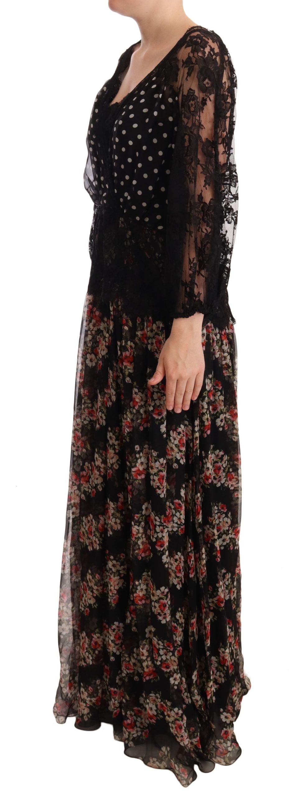 Dolce & Gabbana Black Long Dress for Women side view