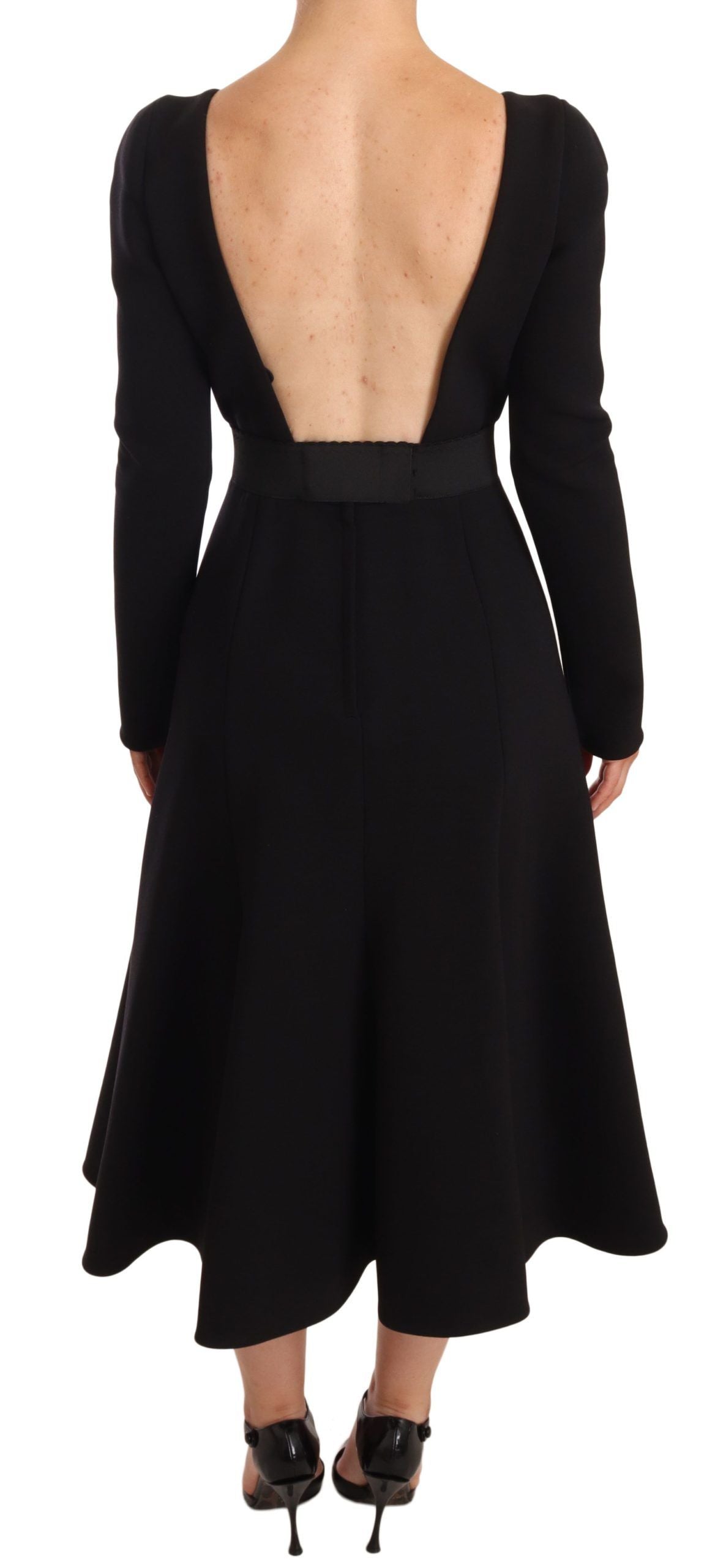 Dolce & Gabbana Black Long Dress for Women detail view