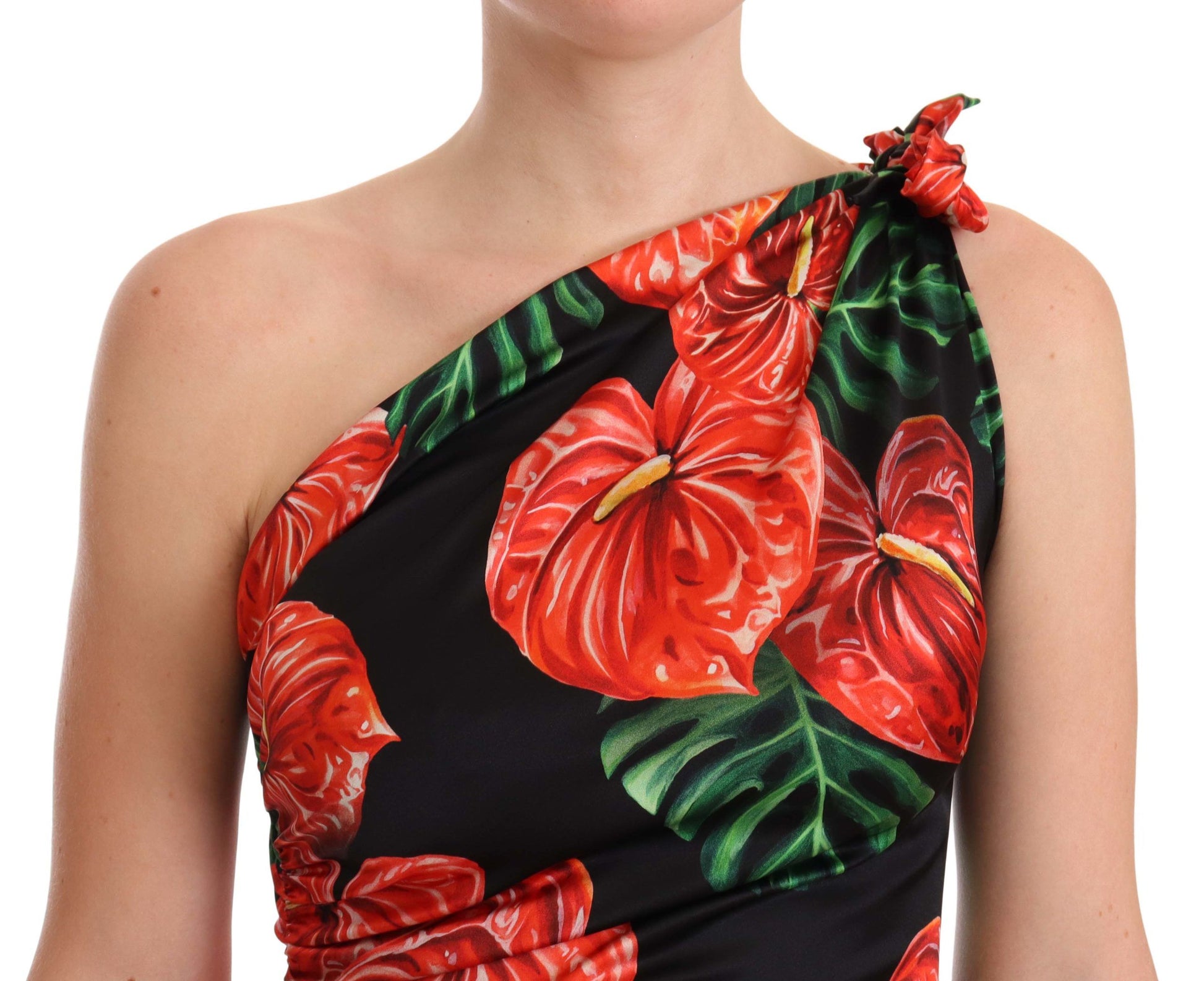 Dolce & Gabbana Black Midi Dress for Women side view