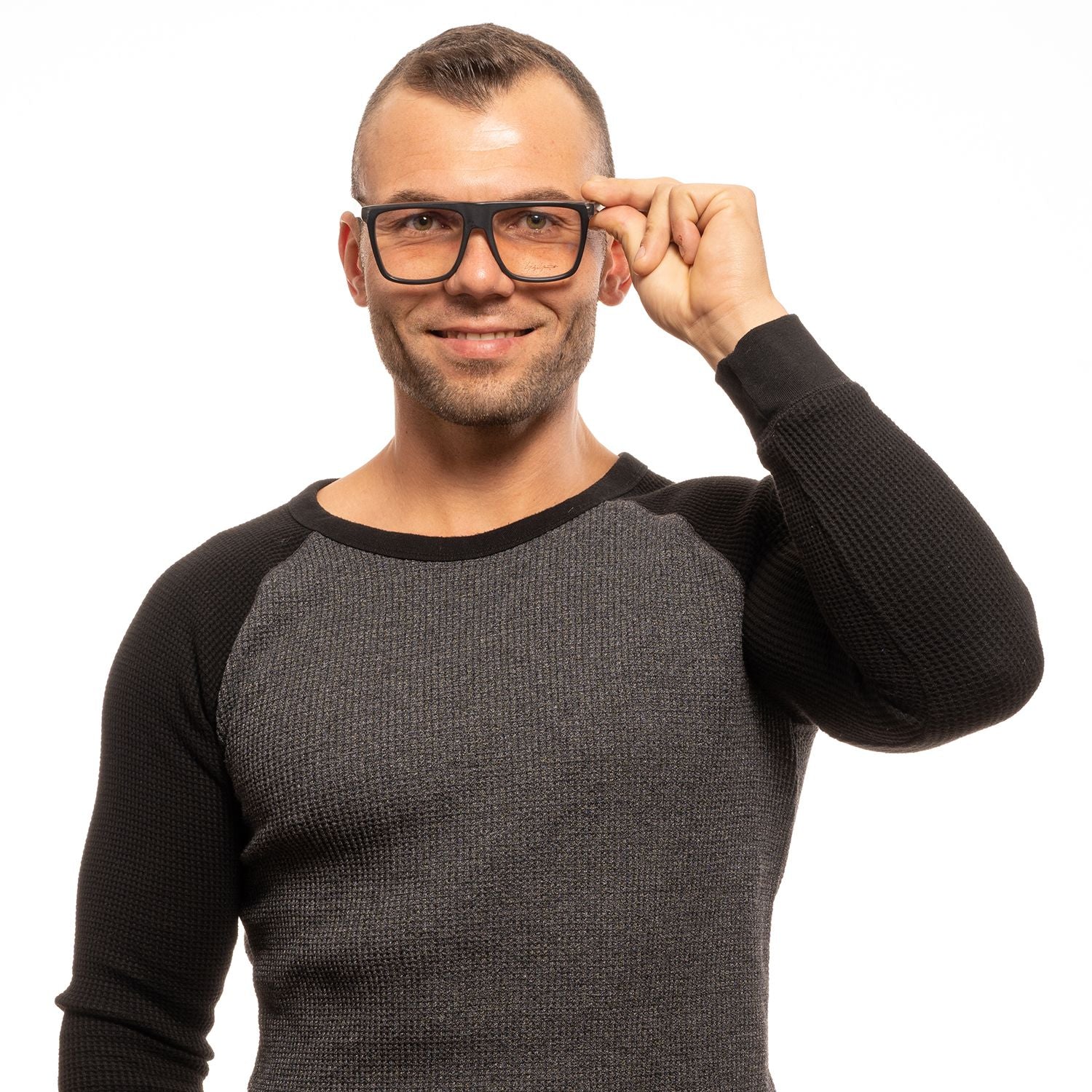 Yohji Yamamoto Black Glasses Frames for Men side view