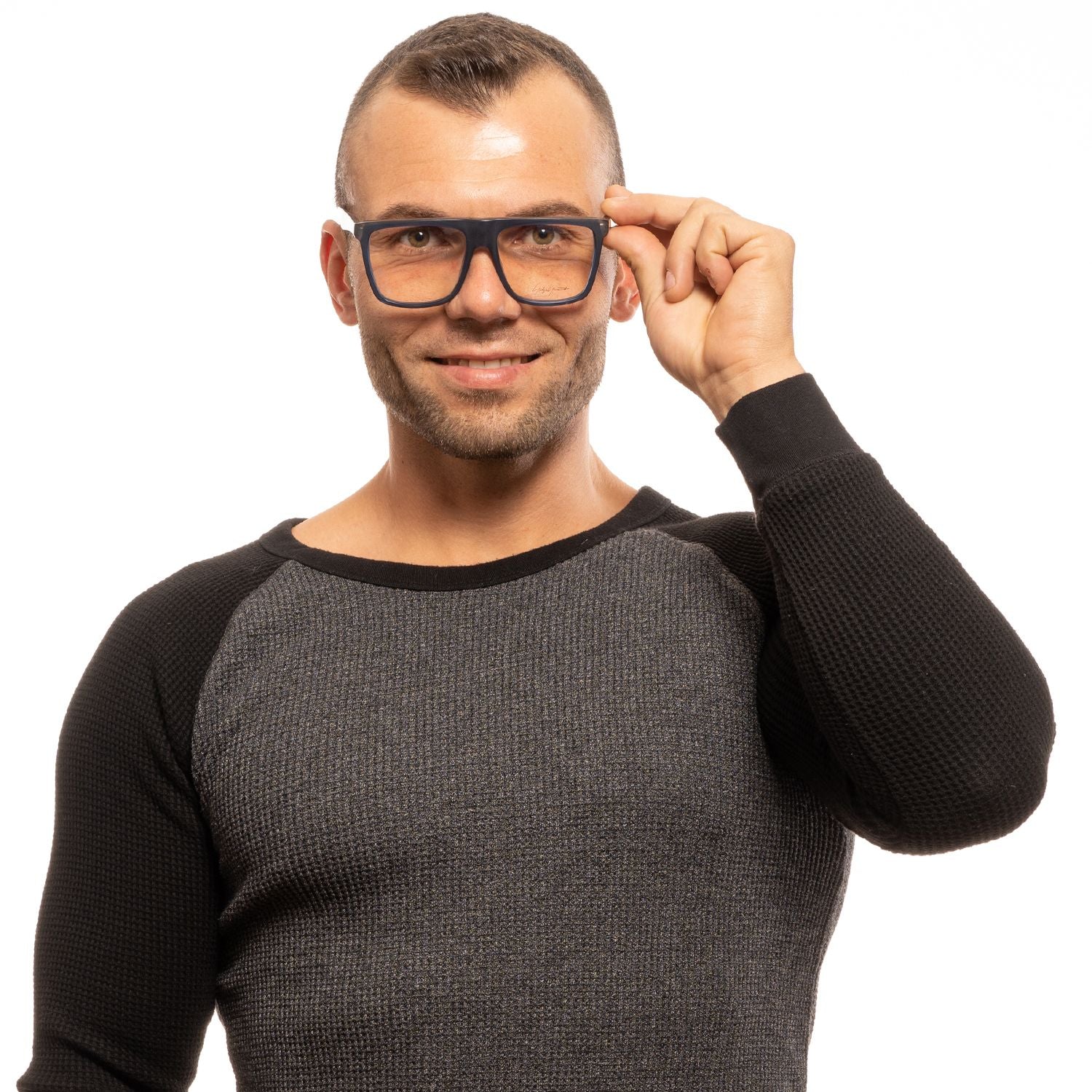 Yohji Yamamoto Blue Glasses Frames for Men side view