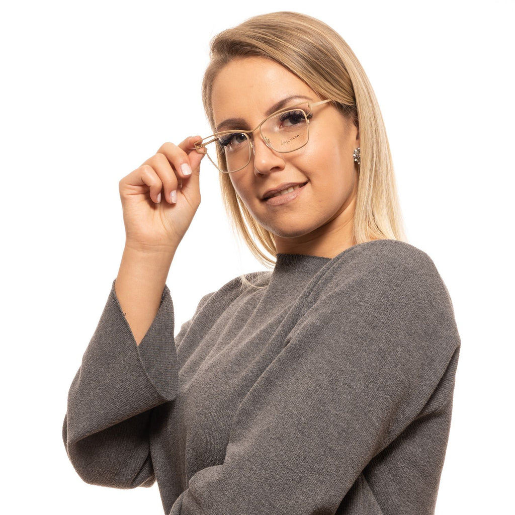 Yohji Yamamoto Gold Glasses Frames for Women side view
