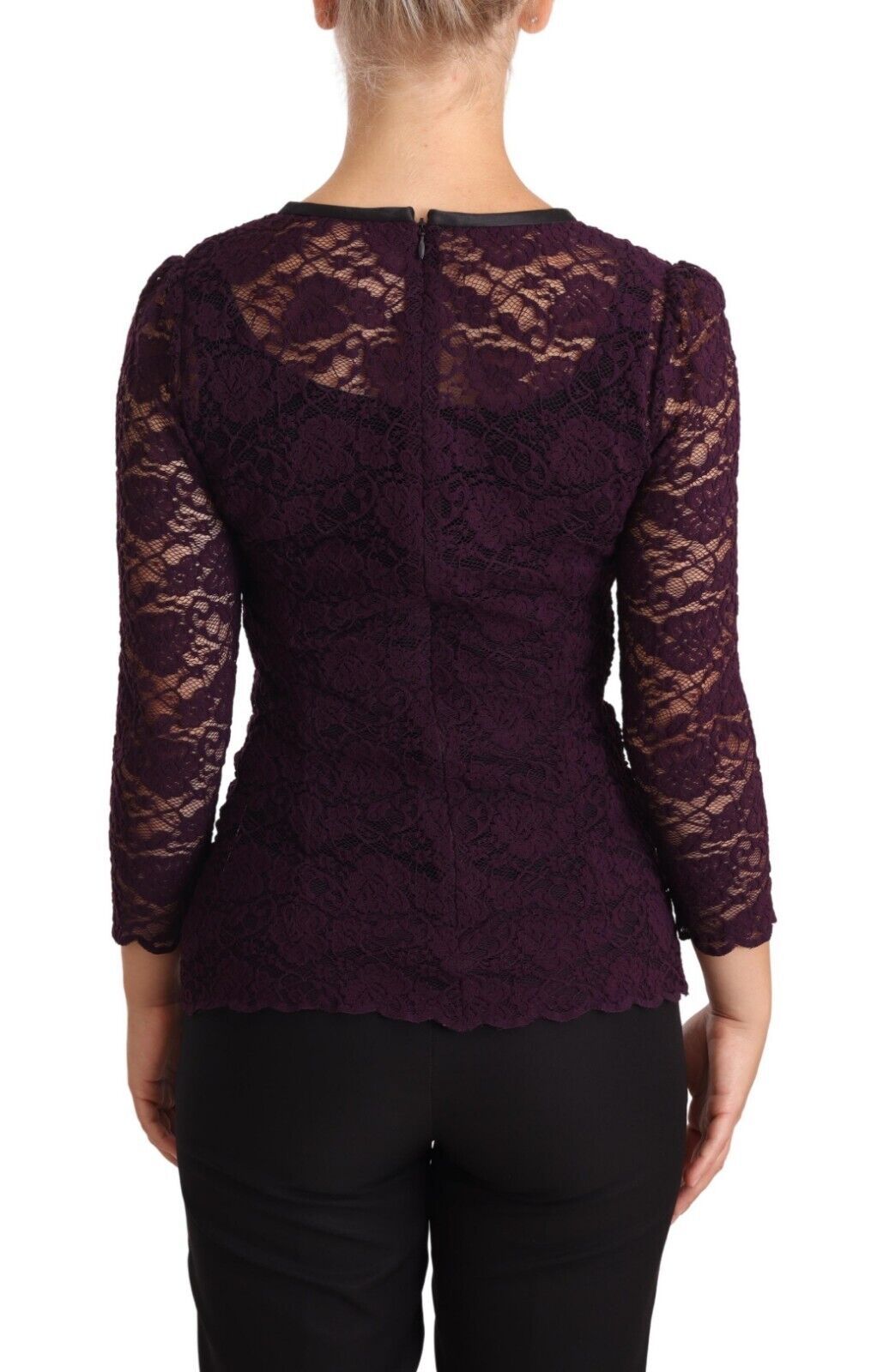 Dolce & Gabbana Purple Long Sleeve T-Shirt for Women detail view