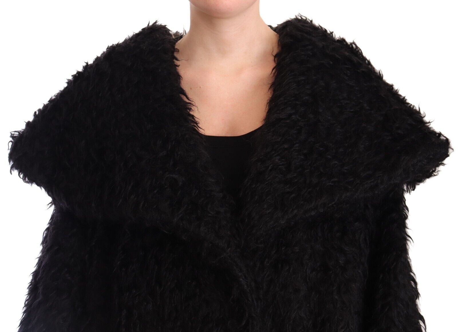 Dolce & Gabbana Black Trench Coats for Women side view