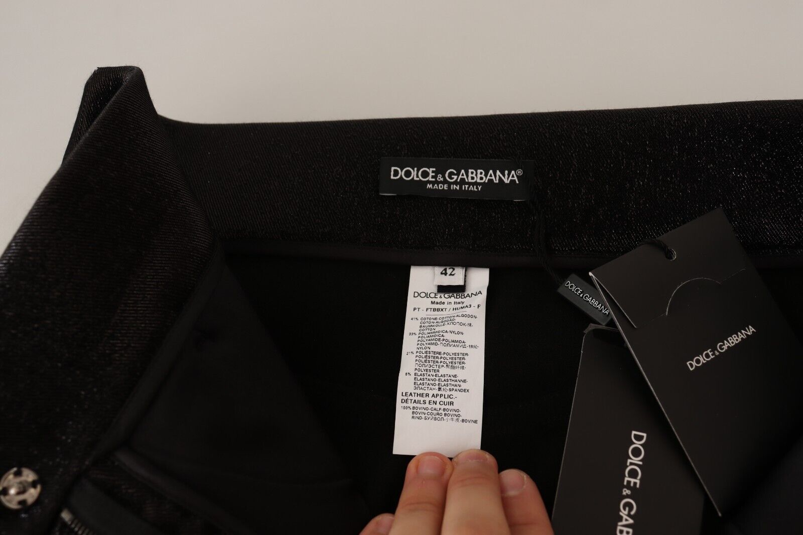 Dolce & Gabbana Black Skinny Pants for Women side view