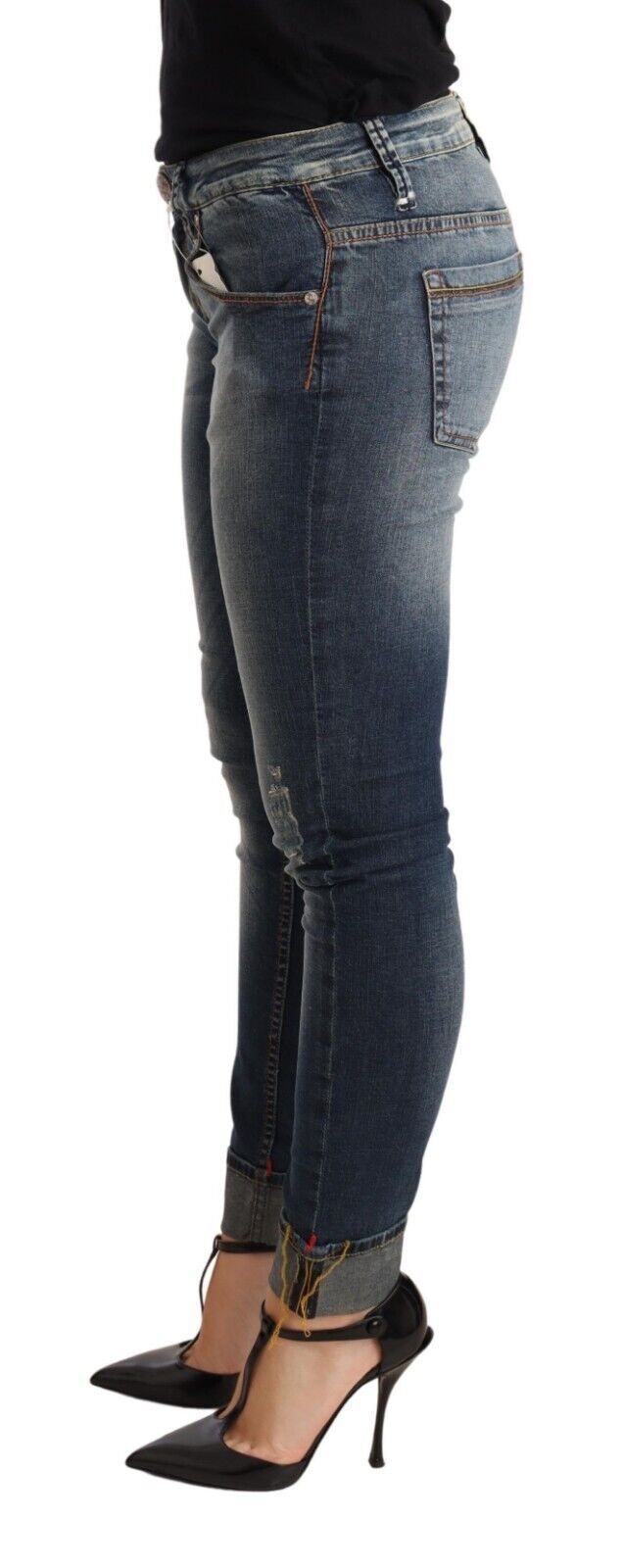 Acht Blue Skinny Jeans for Women alternate view