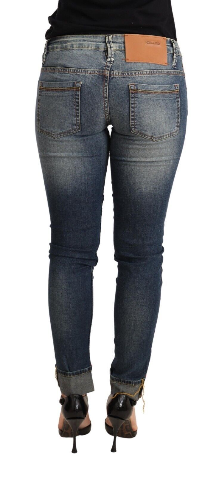Acht Blue Skinny Jeans for Women detail view