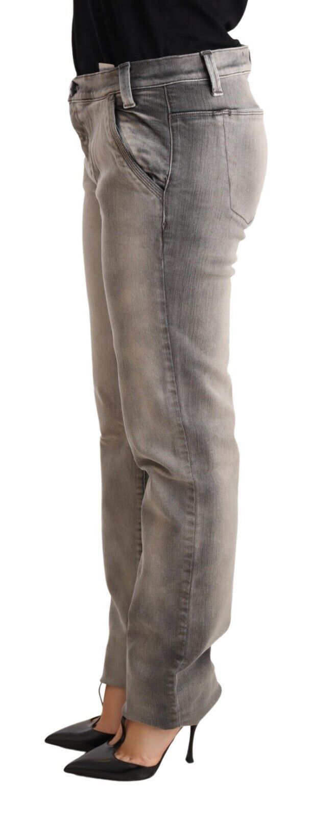 Ermanno Scervino Grey Skinny Jeans for Women alternate view