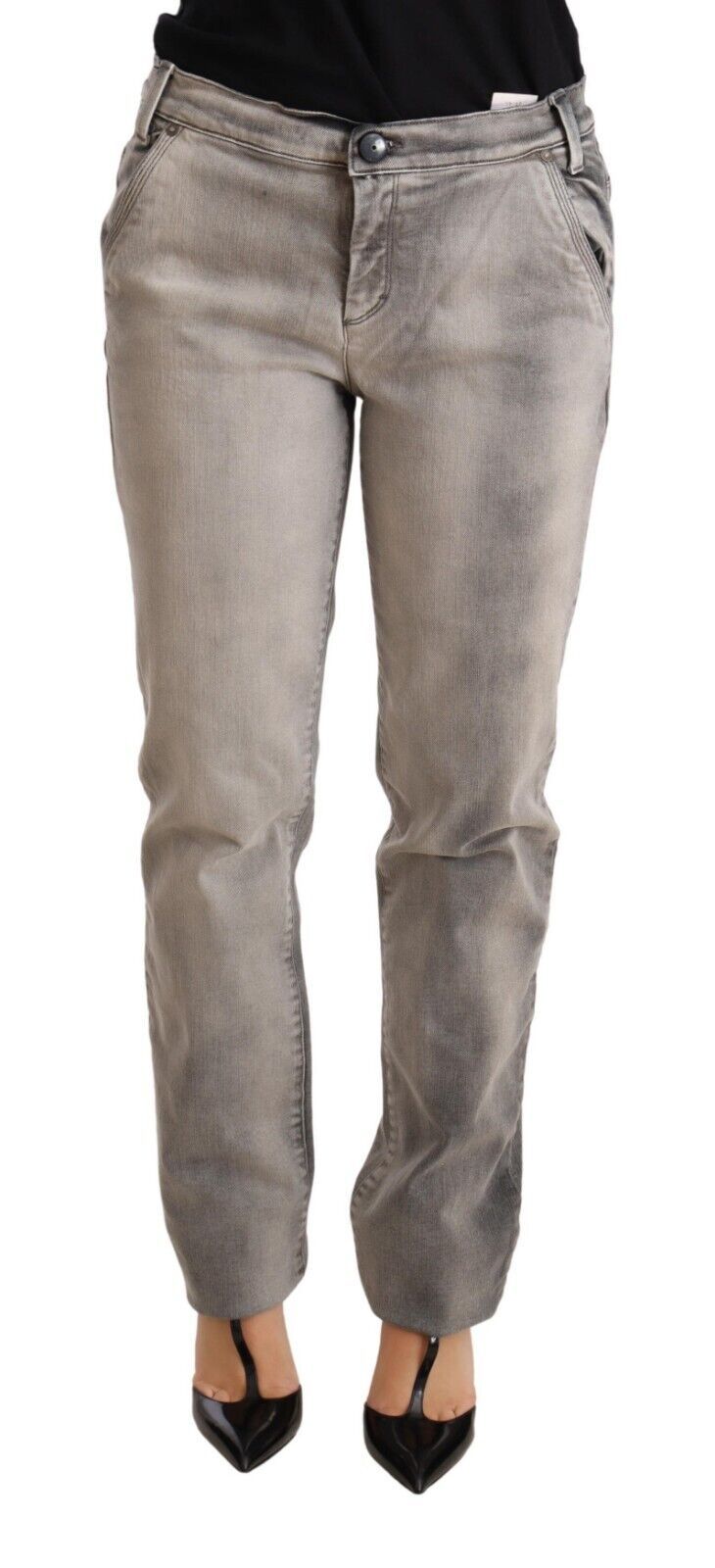 Ermanno Scervino Grey Skinny Jeans for Women