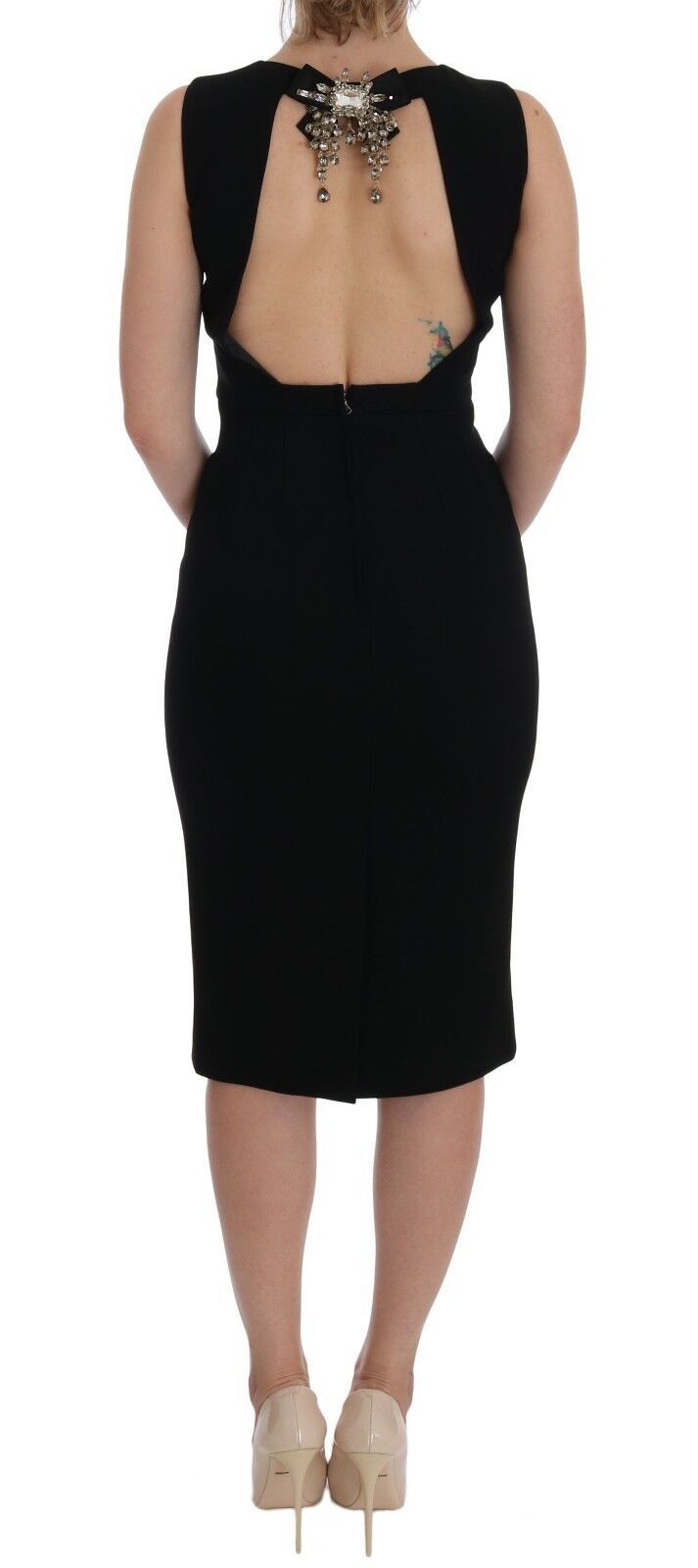 Dolce & Gabbana Black Midi Dress for Women detail view
