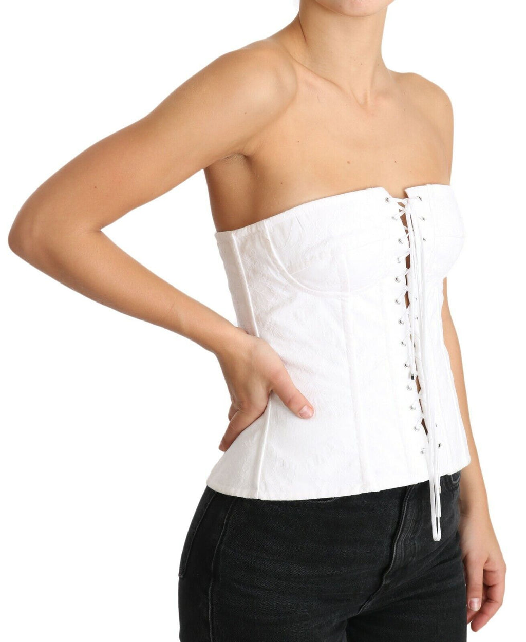 Dolce & Gabbana White Sleeveless T-Shirt for Women alternate view
