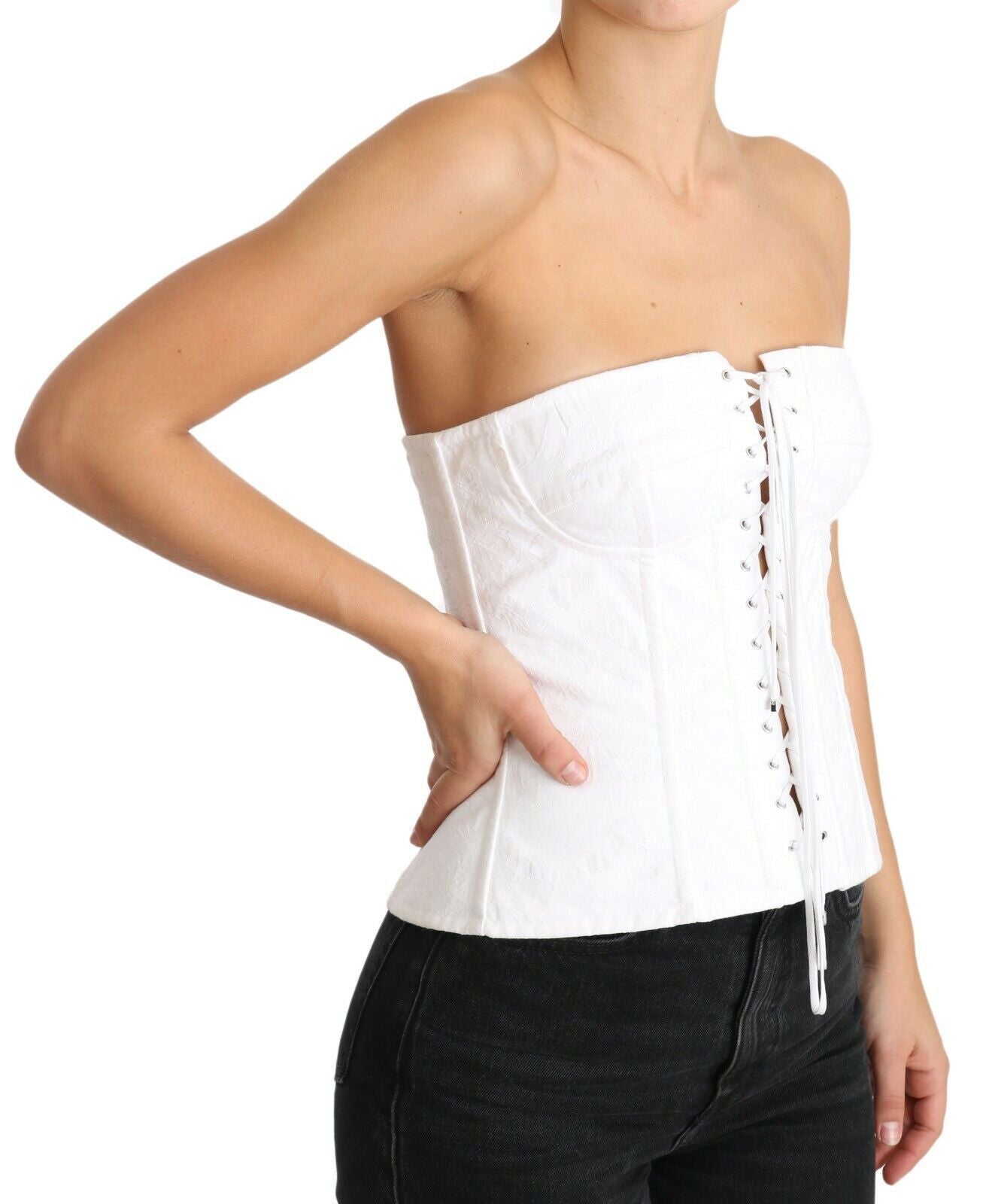 Dolce & Gabbana White Sleeveless T-Shirt for Women alternate view