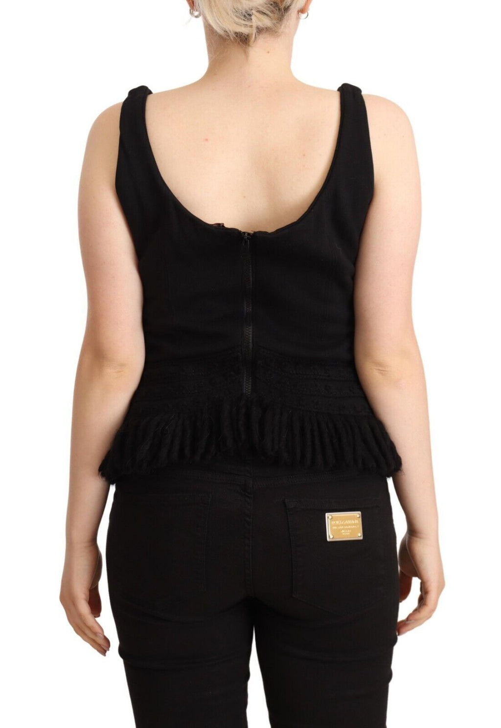 Ermanno Scervino Black Tank Tops T for Women detail view