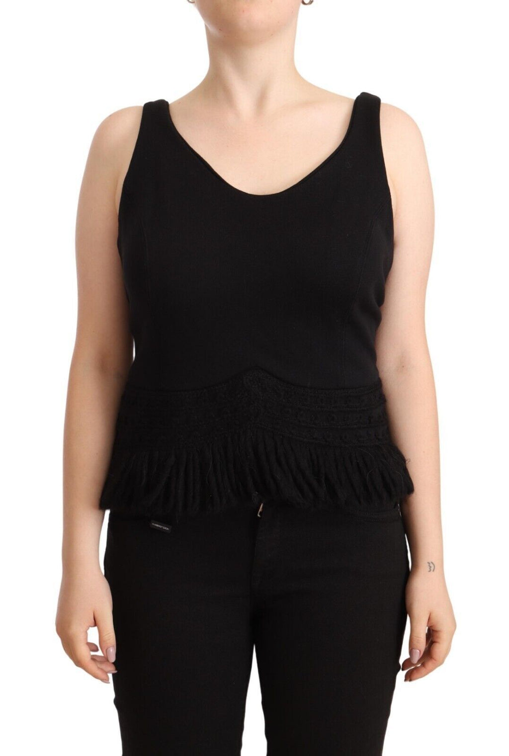 Ermanno Scervino Black Tank Tops T for Women