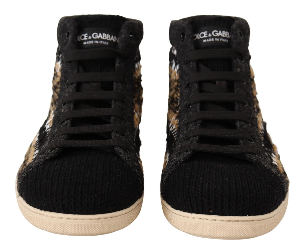 Dolce & Gabbana Beige High Tops for Men side view