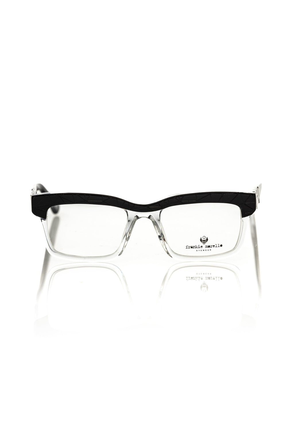 Frankie Morello Black Glasses Frames for Men