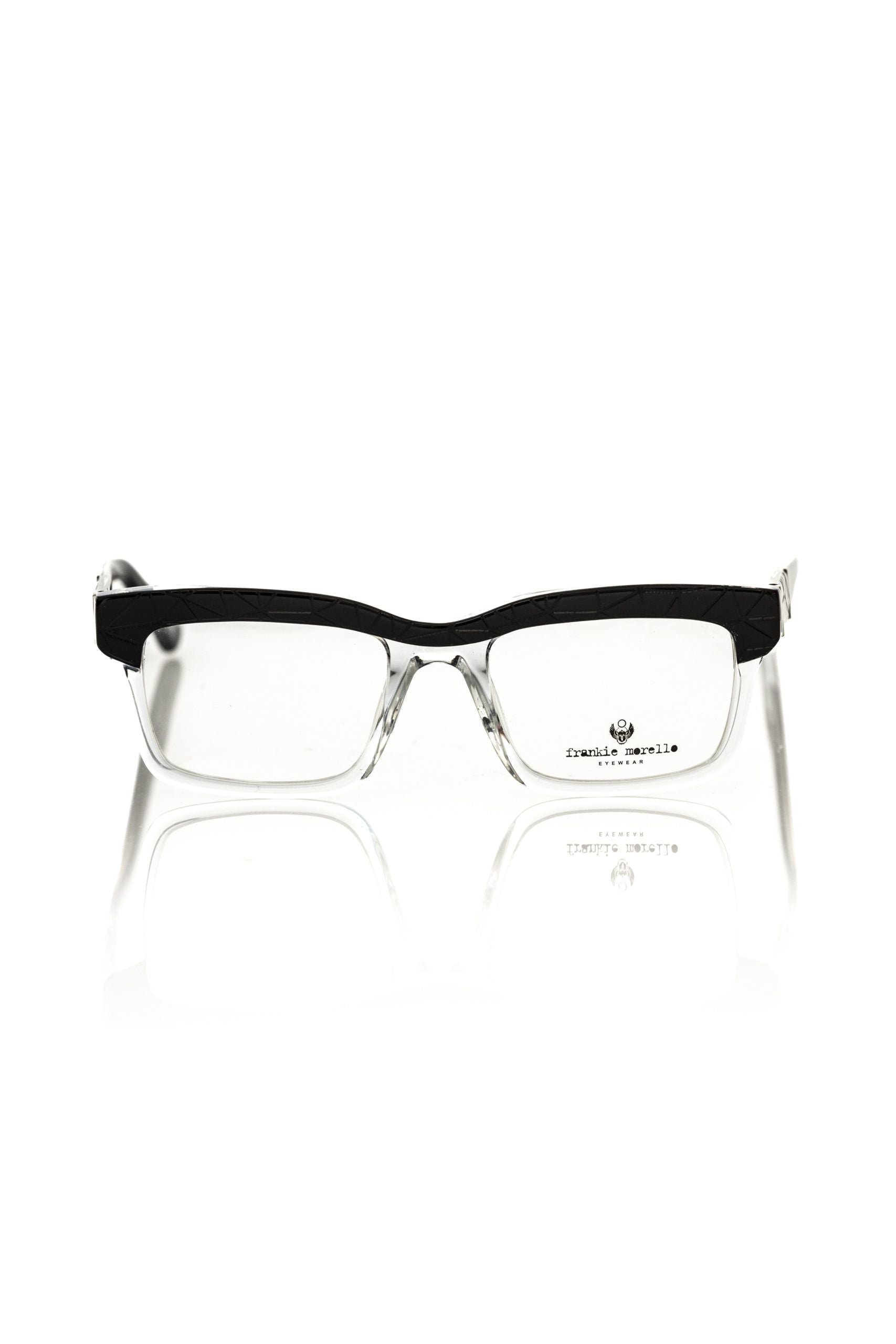 Frankie Morello Black Glasses Frames for Men